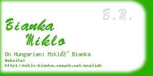 bianka miklo business card